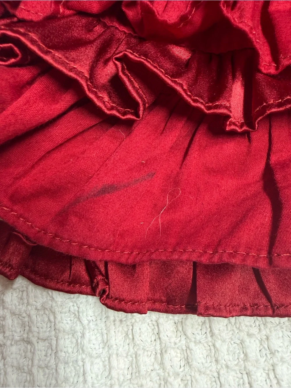 GAP Red Ruffle Hem Girls Formal Dress